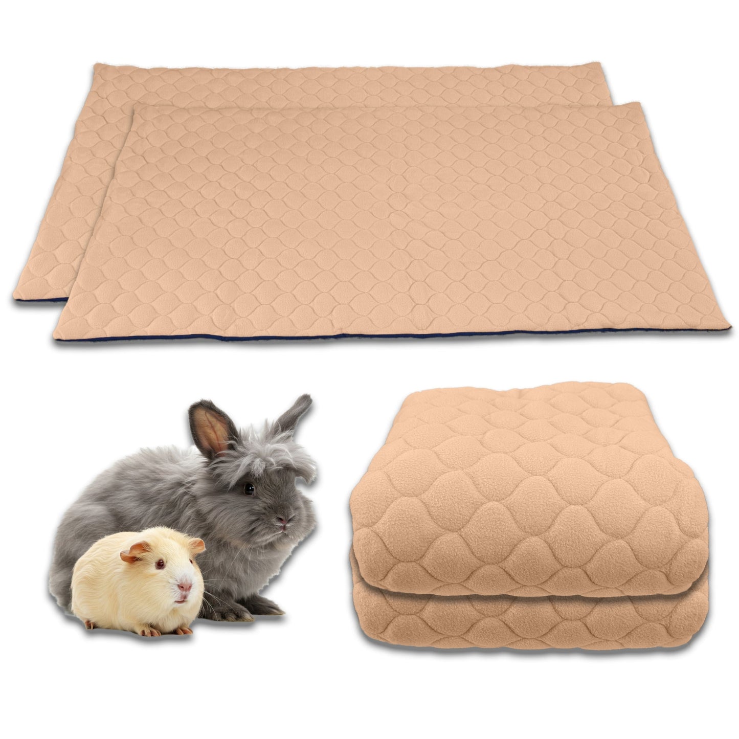 Bulk Discount: Fleece Cage Liners for Guinea Pig and Bunny with a Removal Fleece Tunnel Blanket - Perfect Bedding for Indoor Cages and C&C - Absorbent and Waterproof - Available in various colors and sizes