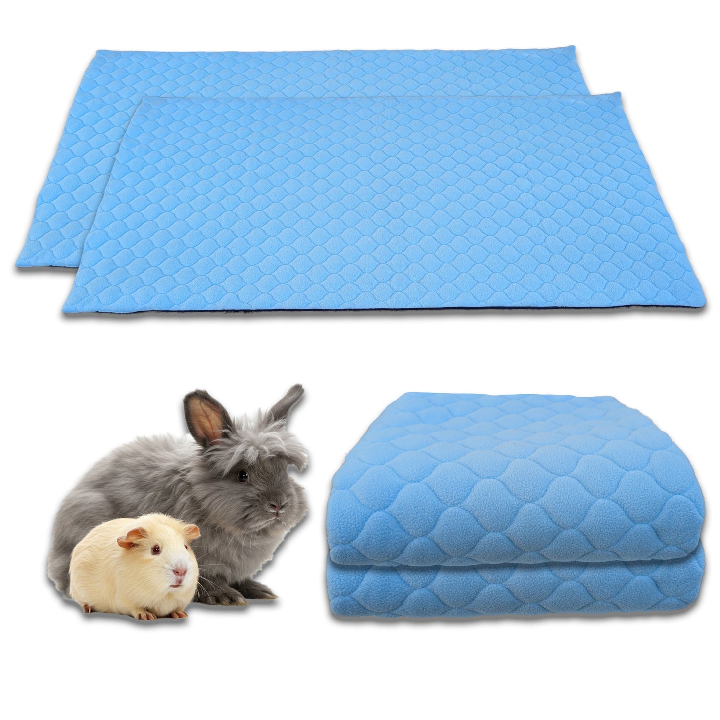 Bulk Discount: Fleece Cage Liners for Guinea Pig and Bunny with a Removal Fleece Tunnel Blanket - Perfect Bedding for Indoor Cages and C&C - Absorbent and Waterproof - Available in various colors and sizes