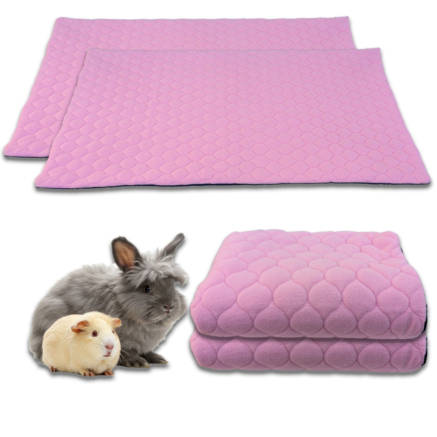 Bulk Discount: Fleece Cage Liners for Guinea Pig and Bunny with a Removal Fleece Tunnel Blanket - Perfect Bedding for Indoor Cages and C&C - Absorbent and Waterproof - Available in various colors and sizes