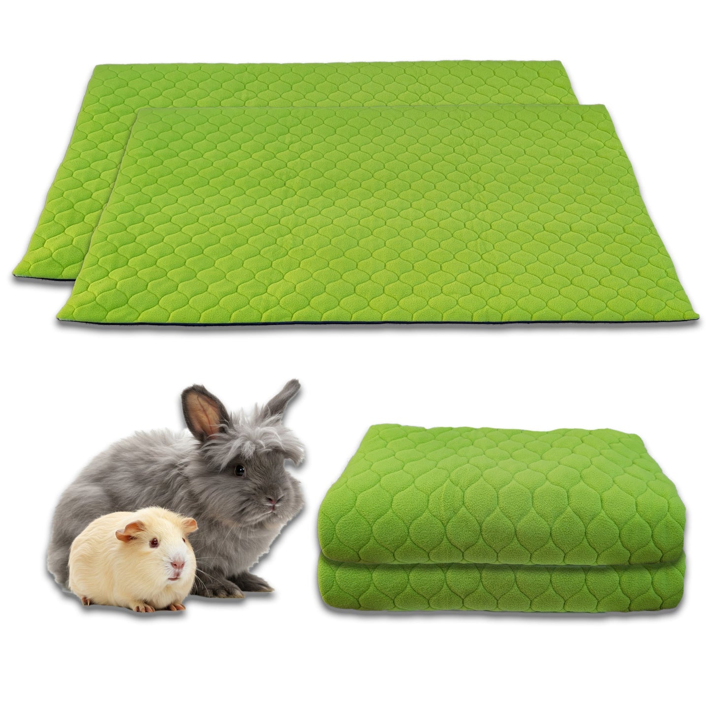 Bulk Discount: Fleece Cage Liners for Guinea Pig and Bunny with a Removal Fleece Tunnel Blanket - Perfect Bedding for Indoor Cages and C&C - Absorbent and Waterproof - Available in various colors and sizes