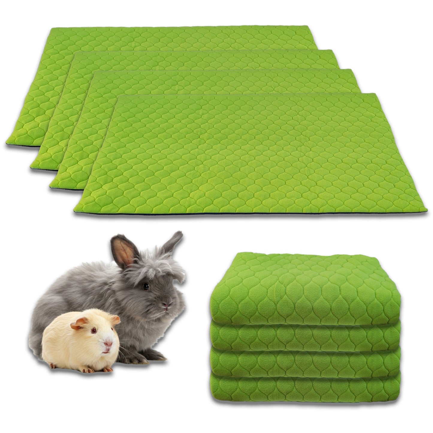 Bulk Discount: Fleece Cage Liners for Guinea Pig and Bunny with a Removal Fleece Tunnel Blanket - Perfect Bedding for Indoor Cages and C&C - Absorbent and Waterproof - Available in various colors and sizes