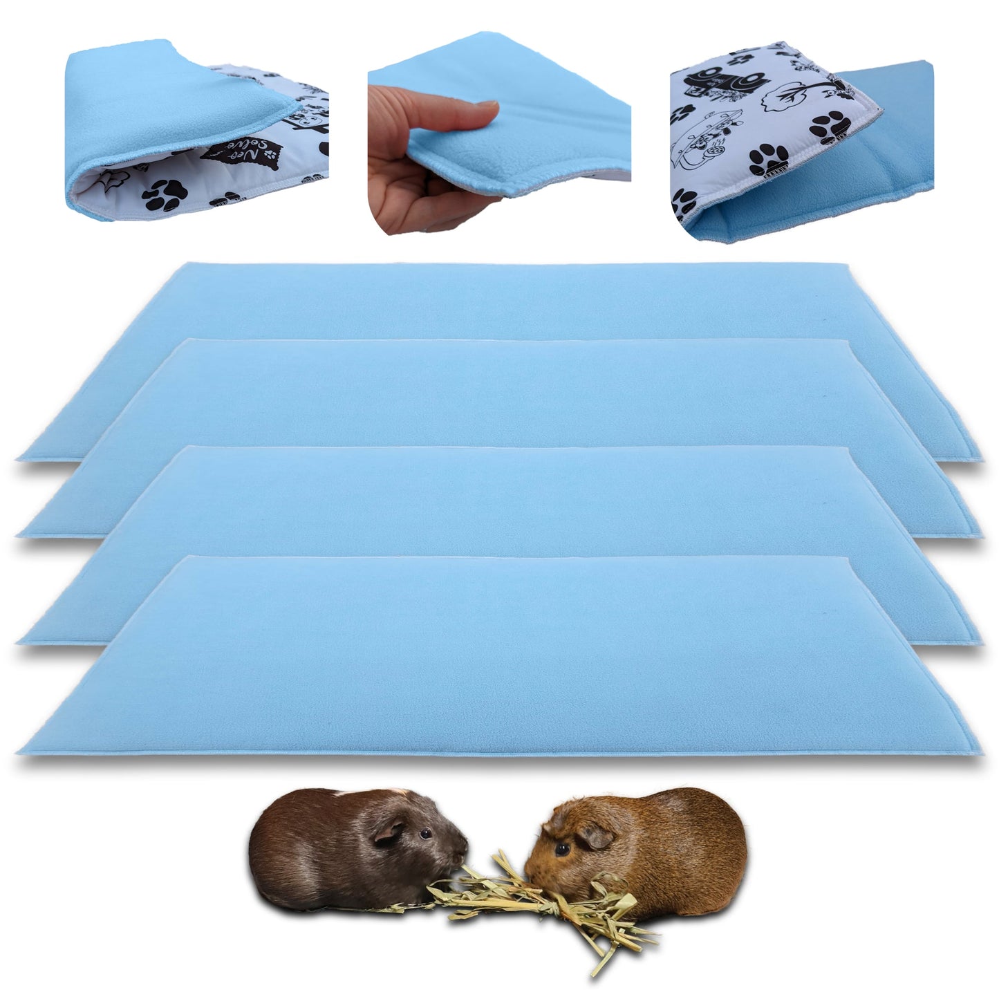 Bulk Discount: Fleece Playgrounds for Guinea Pig and Bunny - All in One, it's a Blanket, a Giant Tunnel, a House, a Cushion and a Bed - Available in multilples colors and sizes