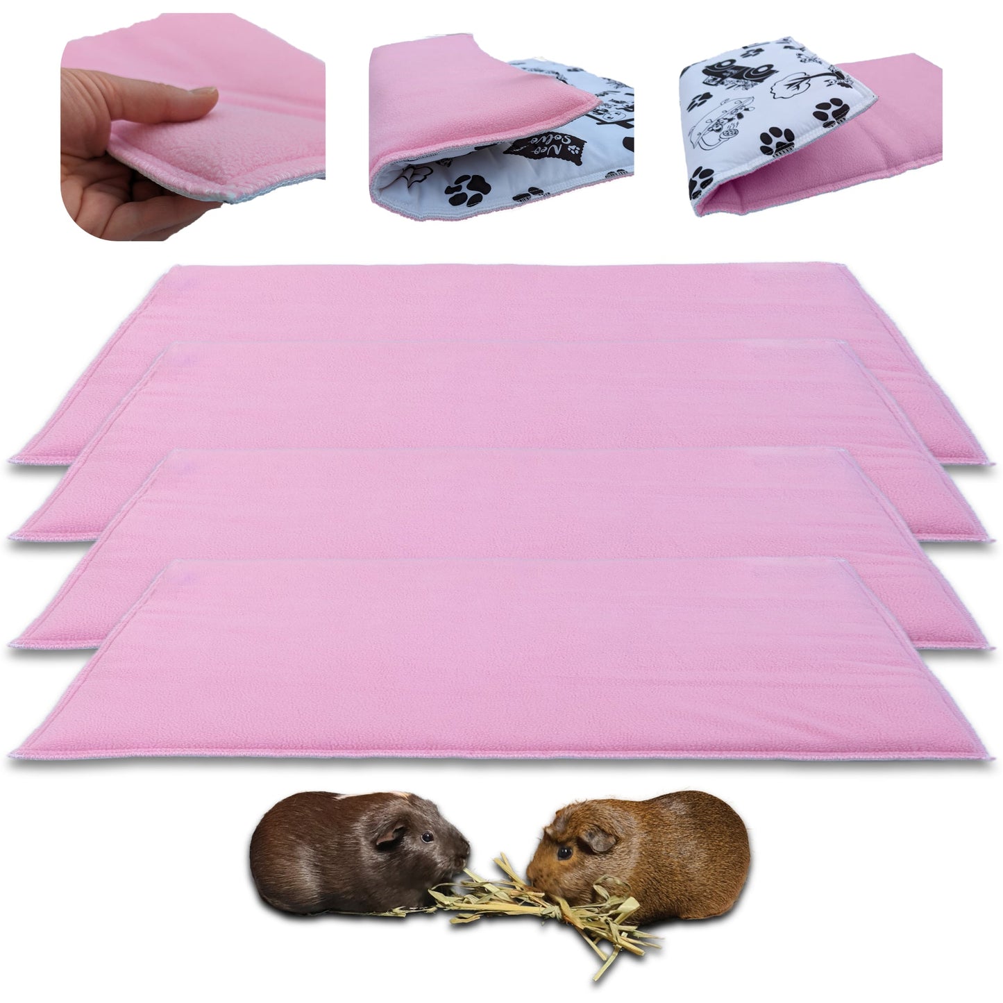 Bulk Discount: Fleece Playgrounds for Guinea Pig and Bunny - All in One, it's a Blanket, a Giant Tunnel, a House, a Cushion and a Bed - Available in multilples colors and sizes