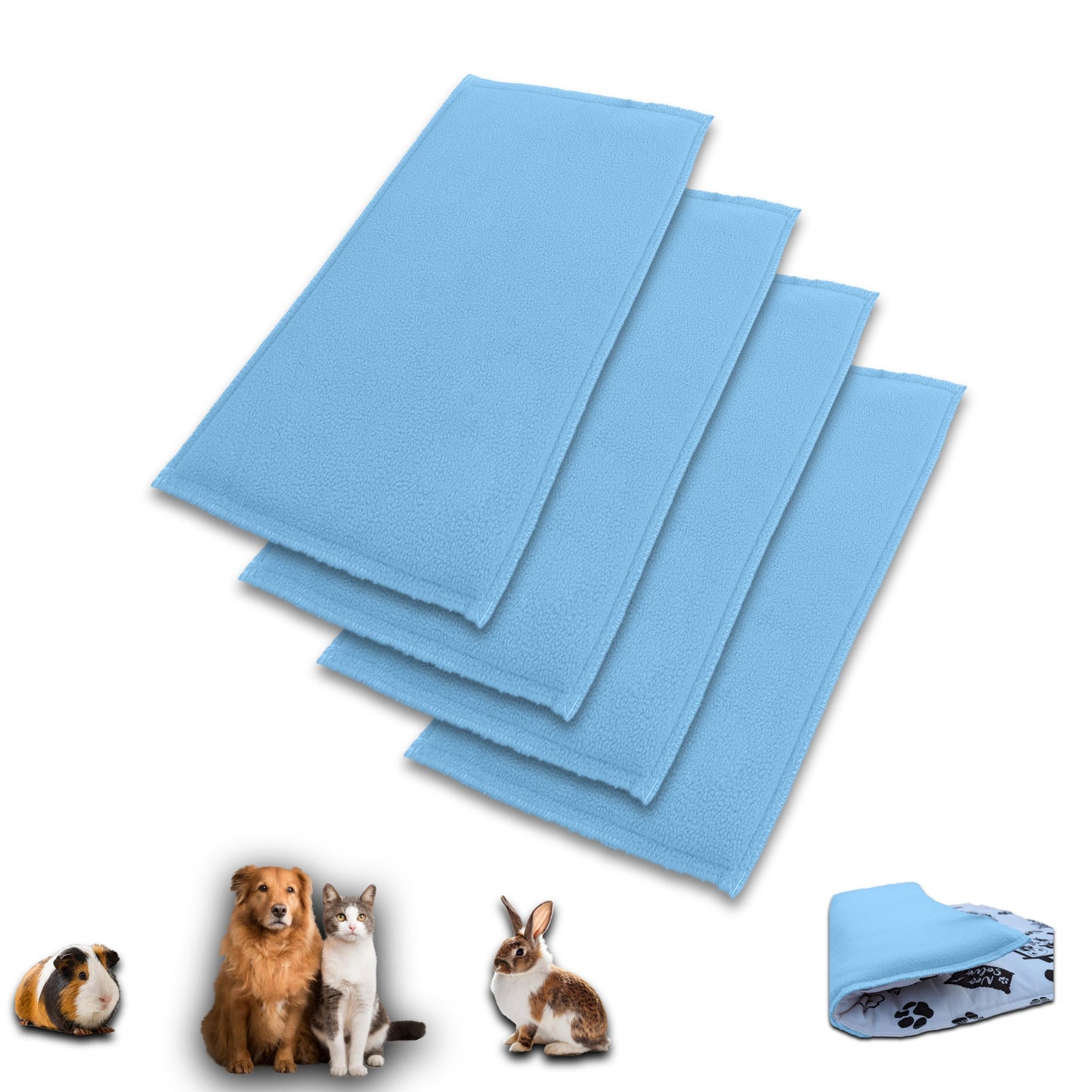 Bulk Discount: Fleece Playgrounds for Guinea Pig and Bunny - All in One, it's a Blanket, a Giant Tunnel, a House, a Cushion and a Bed - Available in multilples colors and sizes