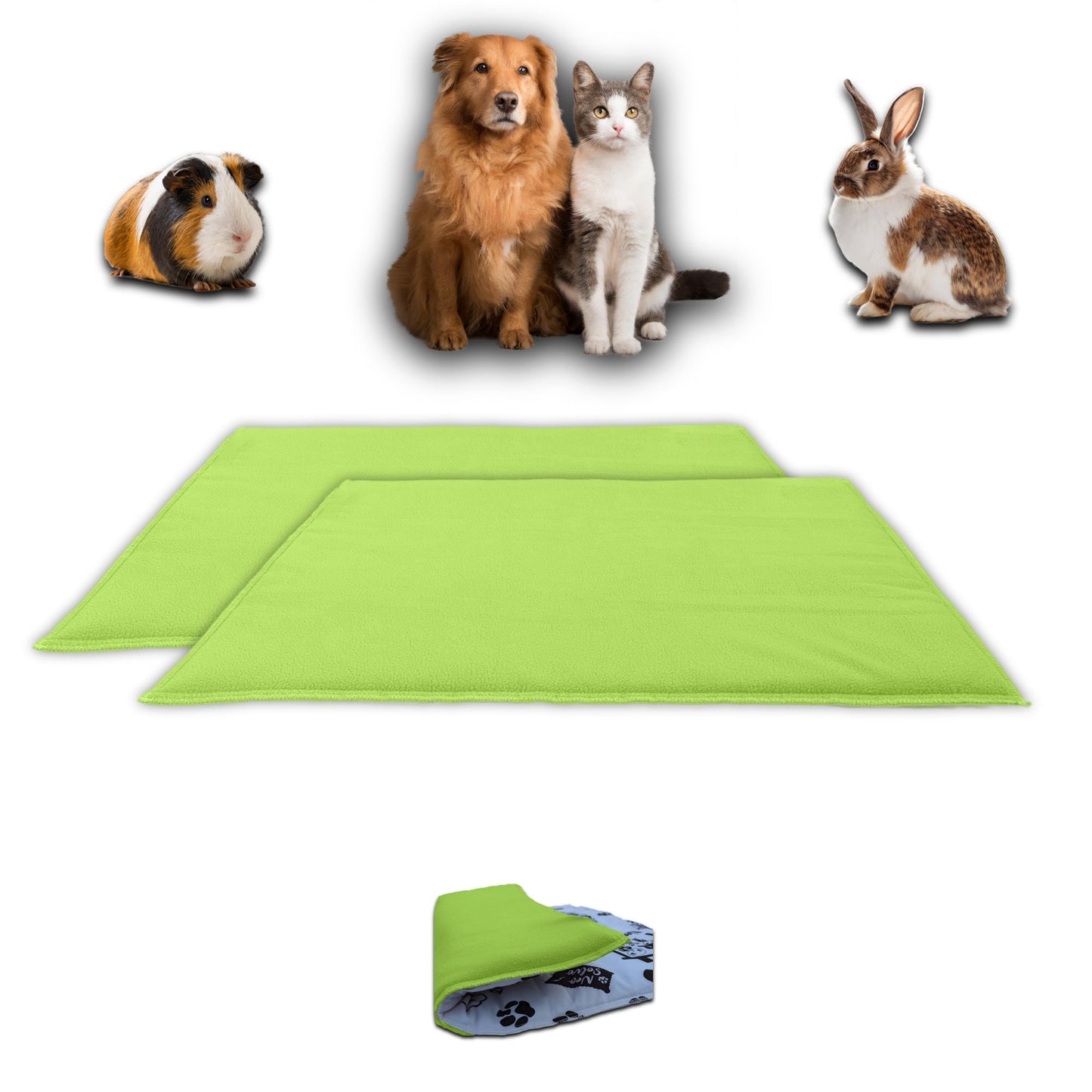 Bulk Discount: Fleece Playgrounds for Guinea Pig and Bunny - All in One, it's a Blanket, a Giant Tunnel, a House, a Cushion and a Bed - Available in multilples colors and sizes