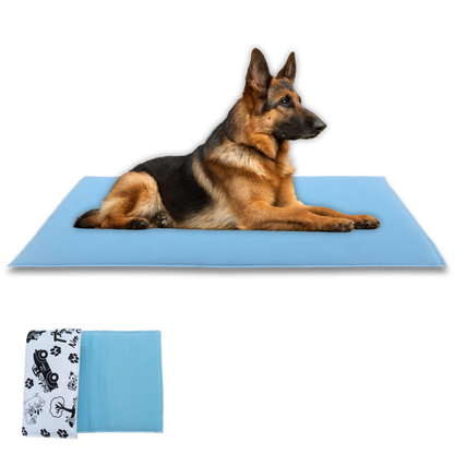 Reversible Fleece Mat for Dogs and Cats - A Soft and Absorbent Fleece Side and a Smooth and Cool Polyester Side - Available in various colors and sizes