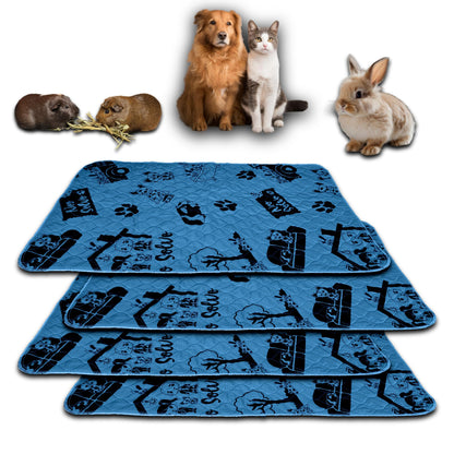 Bulk Discount: Washable Pee Pad - Absorbent Reusable Waterproof Non-Slip - for Dog, Bunny, Guinea Pig, Cat - Perfect for Potty Training - Available in various sizes