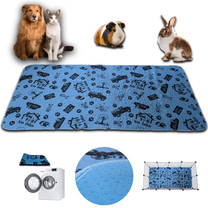 Washable Pee Pad - Absorbent Reusable Waterproof Non-Slip - for Dog, Bunny, Guinea Pig, Cat - Perfect for Potty Training - Available in various sizes