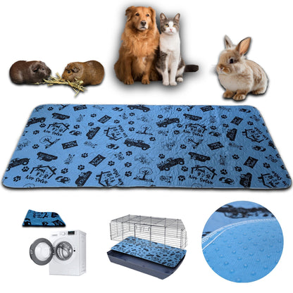 Washable Pee Pad - Absorbent Reusable Waterproof Non-Slip - for Dog, Bunny, Guinea Pig, Cat - Perfect for Potty Training - Available in various sizes