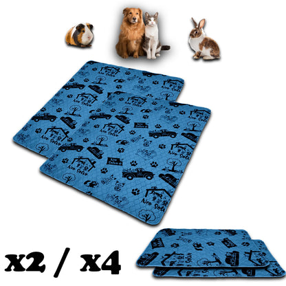 Bulk Discount: Washable Pee Pad - Absorbent Reusable Waterproof Non-Slip - for Dog, Bunny, Guinea Pig, Cat - Perfect for Potty Training - Available in various sizes