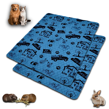 Bulk Discount: Washable Pee Pad - Absorbent Reusable Waterproof Non-Slip - for Dog, Bunny, Guinea Pig, Cat - Perfect for Potty Training - Available in various sizes