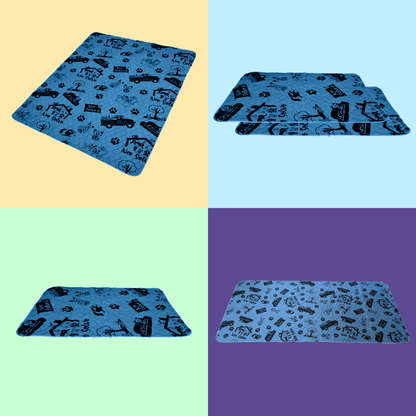 Bulk Discount: Washable Pee Pad - Absorbent Reusable Waterproof Non-Slip - for Dog, Bunny, Guinea Pig, Cat - Perfect for Potty Training - Available in various sizes