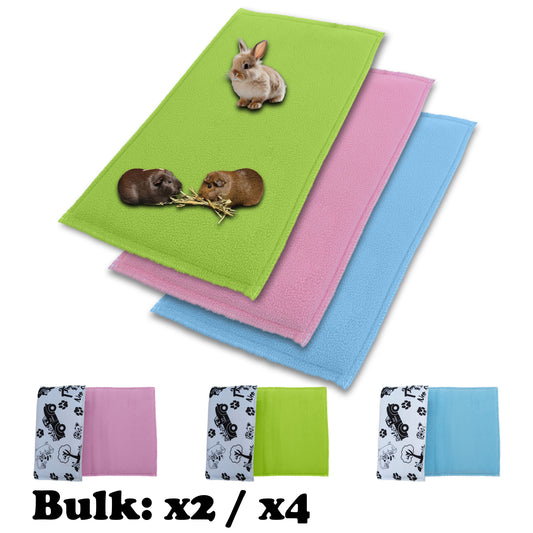 Set of multiples Fleece Playgrounds for Guinea Pig and Bunny - All in One, it's a Blanket, a Giant Tunnel, a House, a Cushion and a Bed - Available in 3 colors and 6 sizes